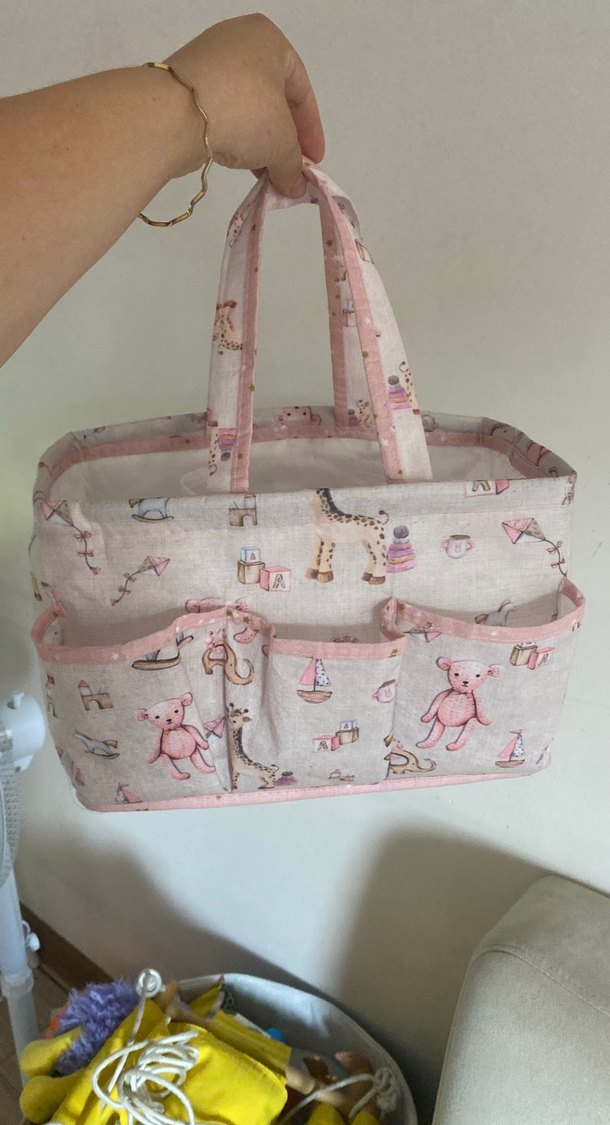 Pembe Desenli Pastel Bebek Çantası - Görsel 2