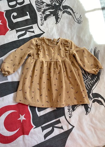 LC Waikiki Uzun Kollu, Fırfırlı Bohem Kız Elbisesi