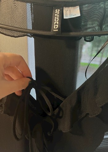 V Yaka Siyah Gotik Midi Elbise - Görsel 2