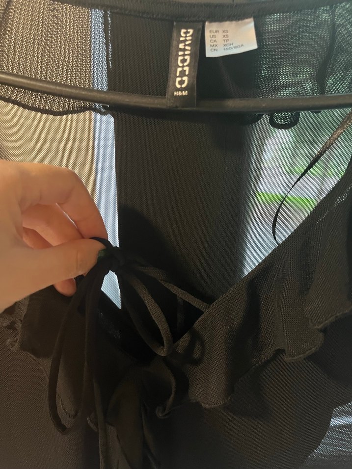 V Yaka Siyah Gotik Midi Elbise - Görsel 2