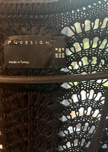 bohem Siyah Örgü Kadın Hırka - Görsel 4