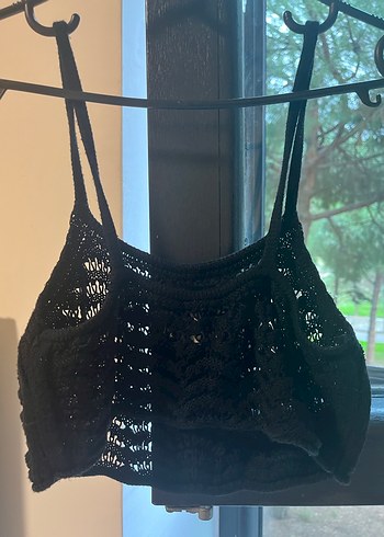 bohem Siyah Örgü Kadın Hırka - Görsel 6