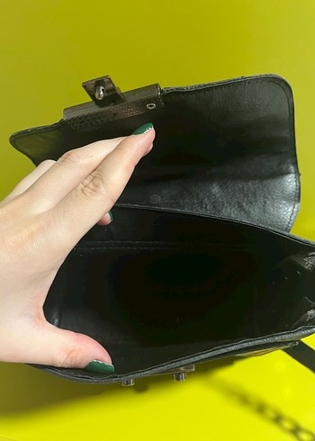 Renkli Zincir Detaylı Bohem Kadın Deri Çanta - Görsel 7