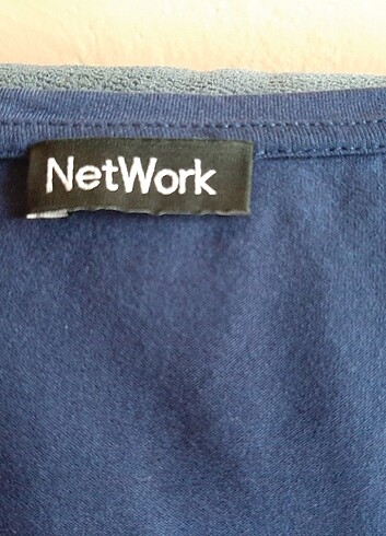 m Beden mavi Renk Network Dantel Detaylı Bluz