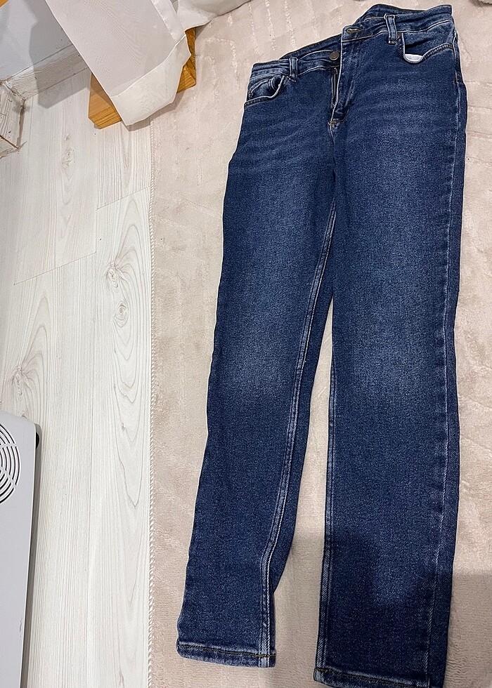 Lacivert yüksek bel skinny Jeans - Görsel 2