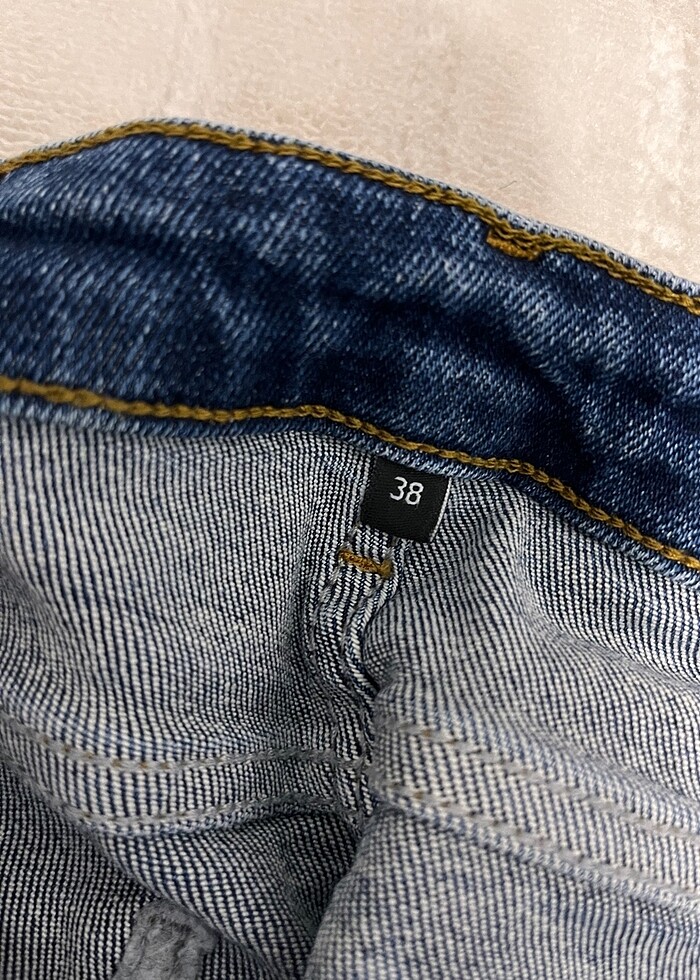 Lacivert yüksek bel skinny Jeans - Görsel 4