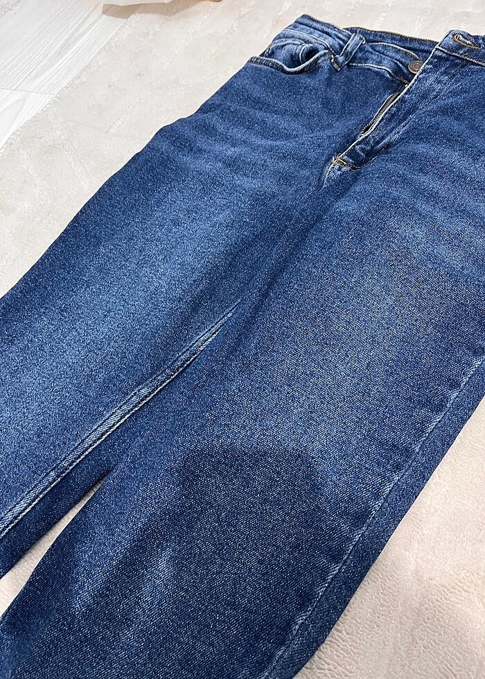 Lacivert yüksek bel skinny Jeans - Görsel 3