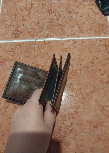 Vintage Desenli Gri Kahverengi Erkek Cüzdanı - Görsel 2