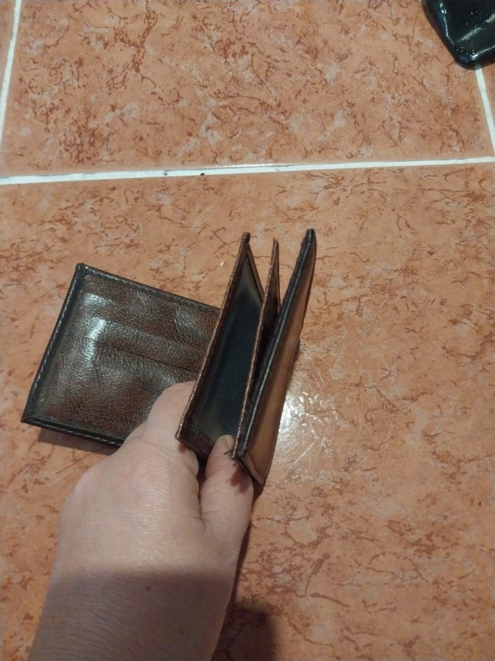 Vintage Desenli Gri Kahverengi Erkek Cüzdanı - Görsel 2