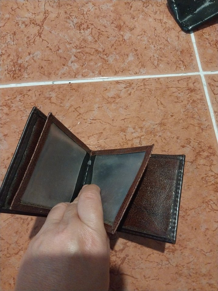 Vintage Desenli Gri Kahverengi Erkek Cüzdanı - Görsel 4