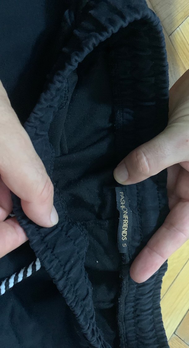 Kadın Siyah Normal Boy Spor Kumaş Pantolon - Görsel 3