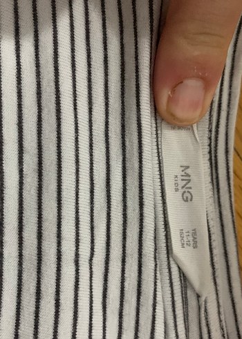 Çizgili Gri  Midi Tişört - Görsel 5