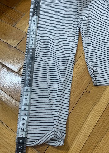 Çizgili Gri  Midi Tişört - Görsel 4