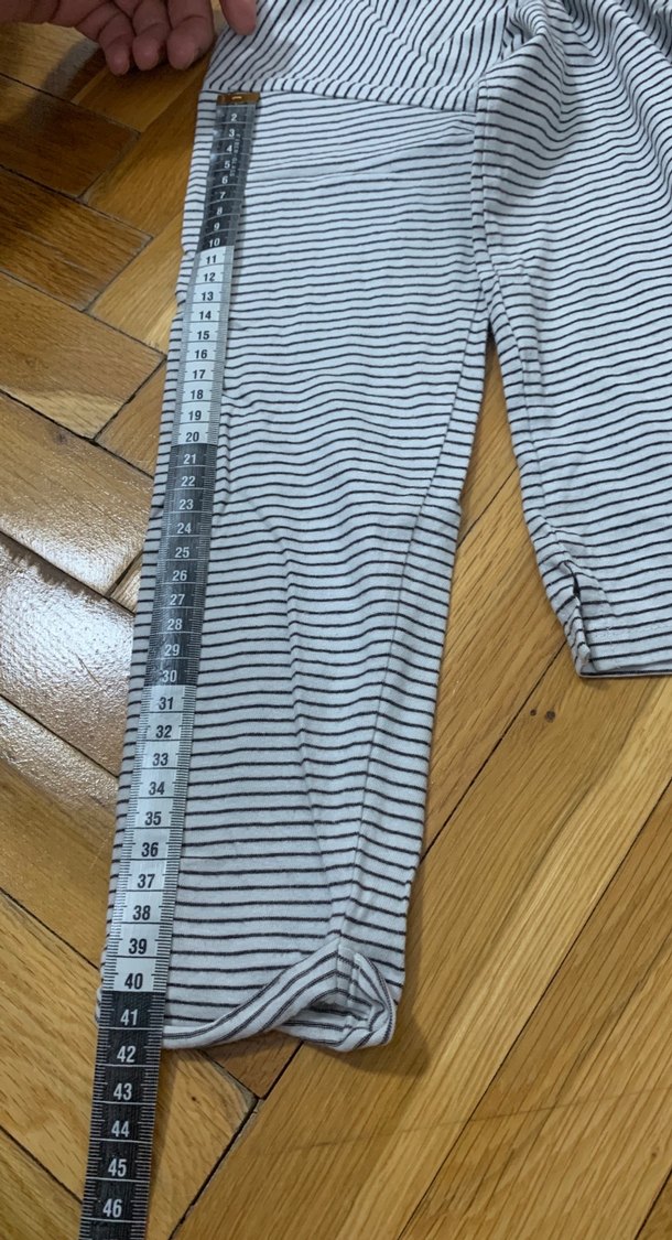 Çizgili Gri  Midi Tişört - Görsel 4