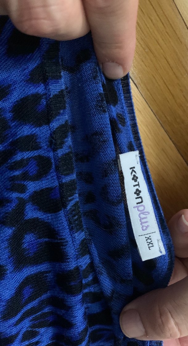 Uzun Kollu Mavi Desenli tunik - Görsel 3