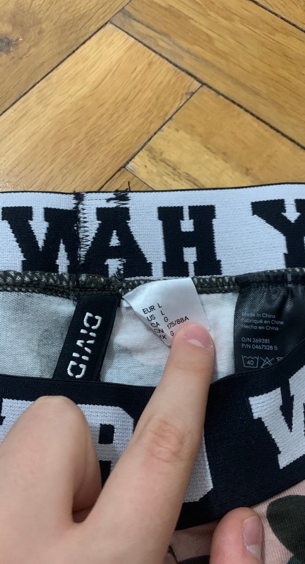 Kadın Kamuflaj Desenli Streetwear Kumaş tayt - Görsel 2