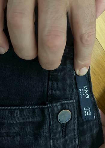 Mango Siyah Midi Boy Kadın Kot Pantolon