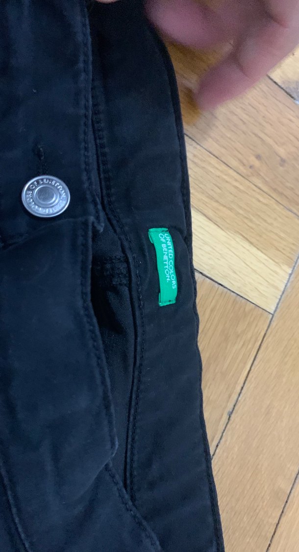 Siyah Elastik Belli Kot Pantolon - Görsel 2