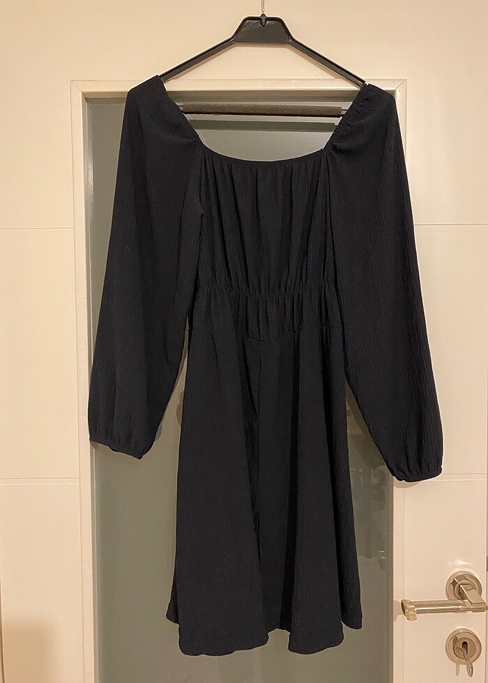 Lacivert elbise - Görsel 3