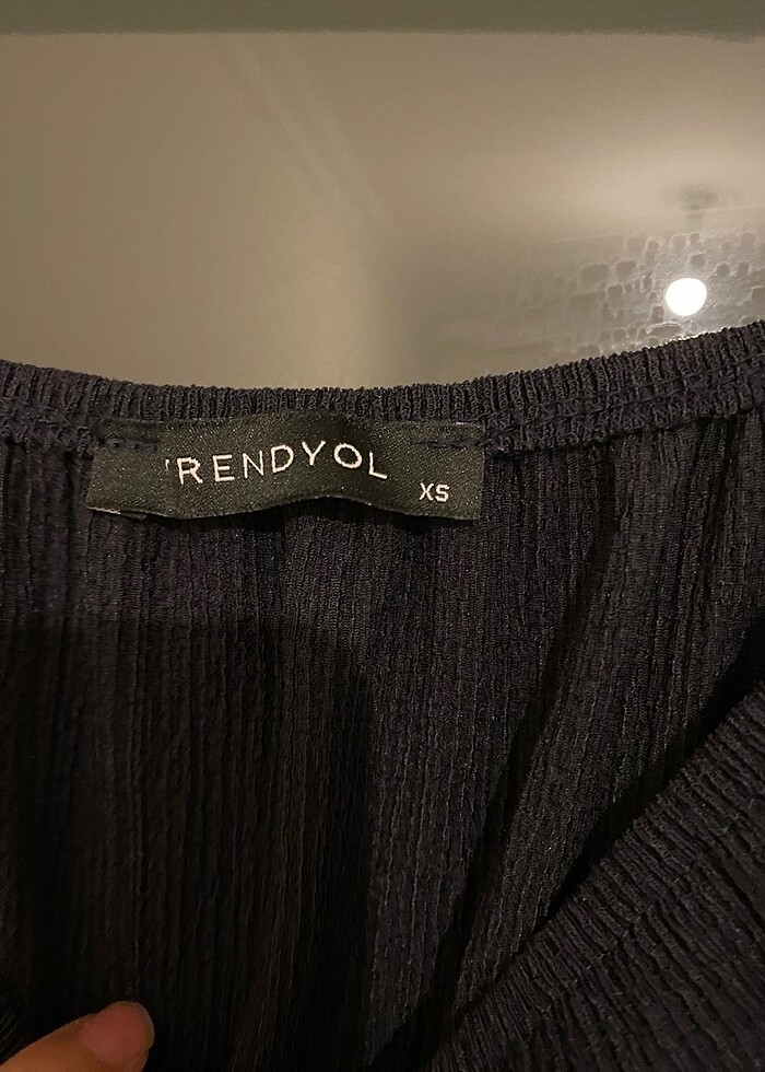 Lacivert elbise - Görsel 4