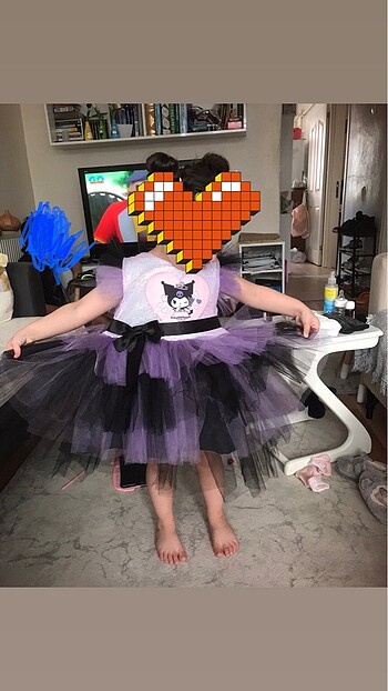 Kuromi prenses elbisesi 3 yaş