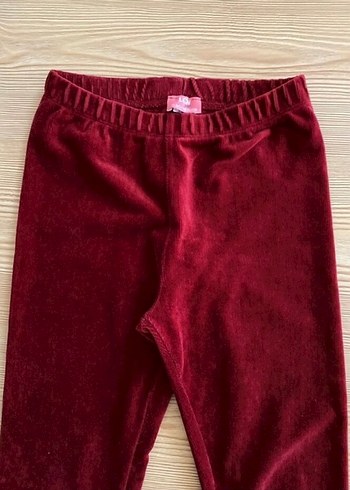 Bordo Kadife Tayt - Görsel 4