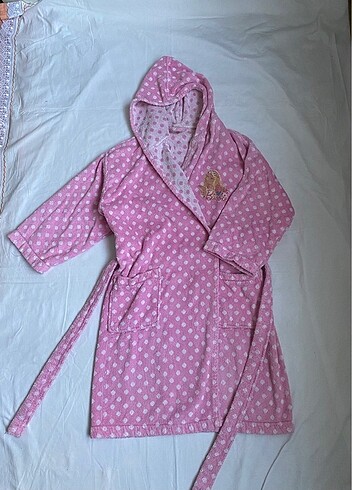 Pembe Puantiyeli Bornoz - Görsel 3