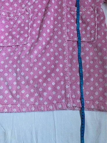 Pembe Puantiyeli Bornoz - Görsel 5