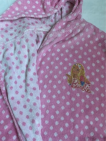 Pembe Puantiyeli Bornoz - Görsel 6