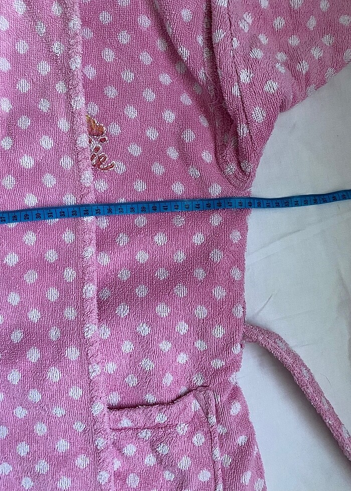 Pembe Puantiyeli Bornoz - Görsel 4