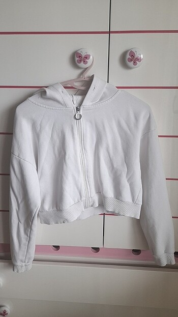Kapişonlu fermuarlı sweatshirt s beden 