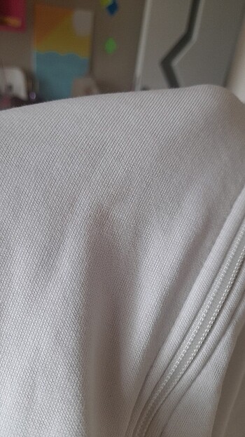 12-13 Yaş Beden beyaz Renk Kapişonlu fermuarlı sweatshirt s beden