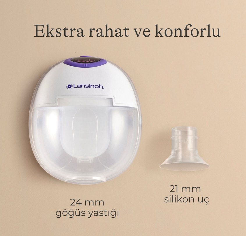 Lansinoh Çiftli Taşınabilir Göğüs Pompası Mor - Görsel 5
