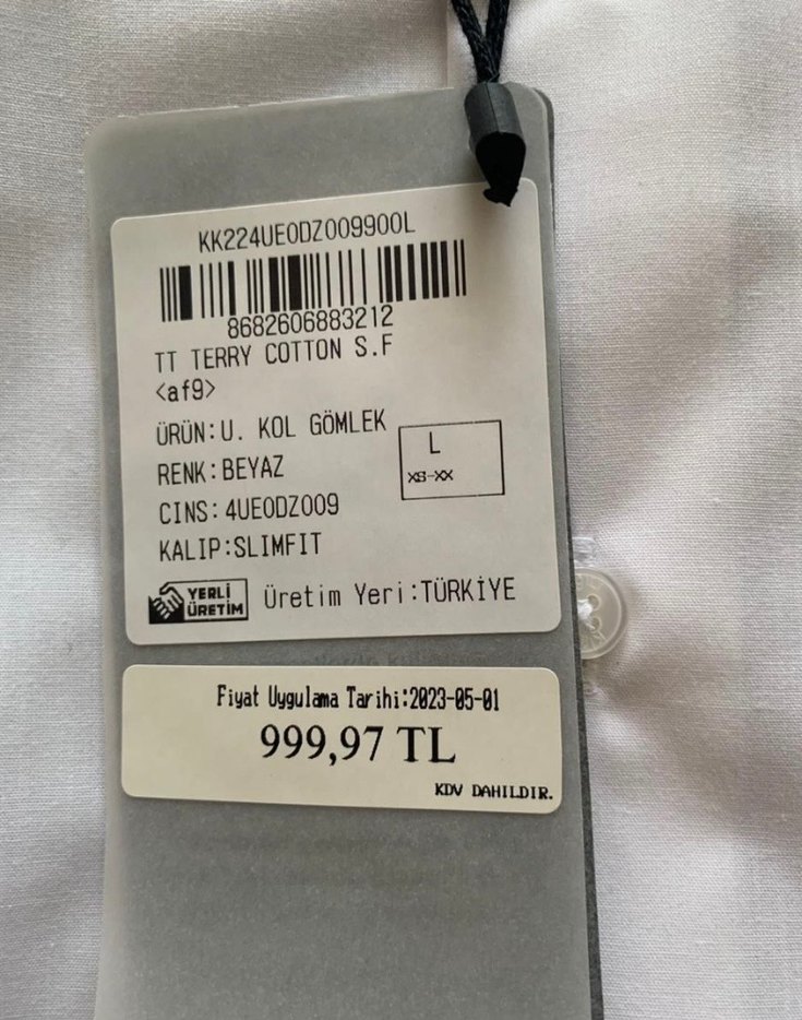 Erkek Beyaz Pamuklu Uzun Kollu Gömlek - Görsel 3