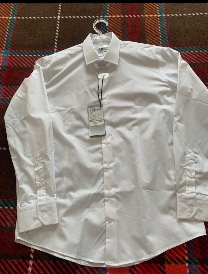 Erkek Beyaz Pamuklu Uzun Kollu Gömlek - Görsel 4