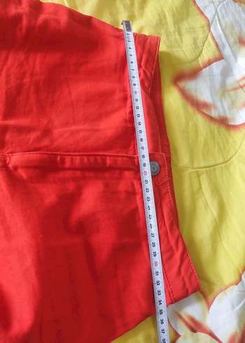 Düğmeli Kırmızı Mini kız çocuk Şort - Görsel 7