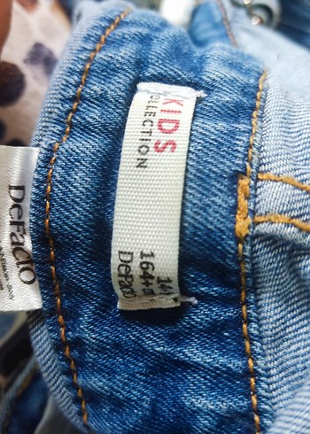 çocuk Mavi Denim Kısa Salopet - Görsel 4