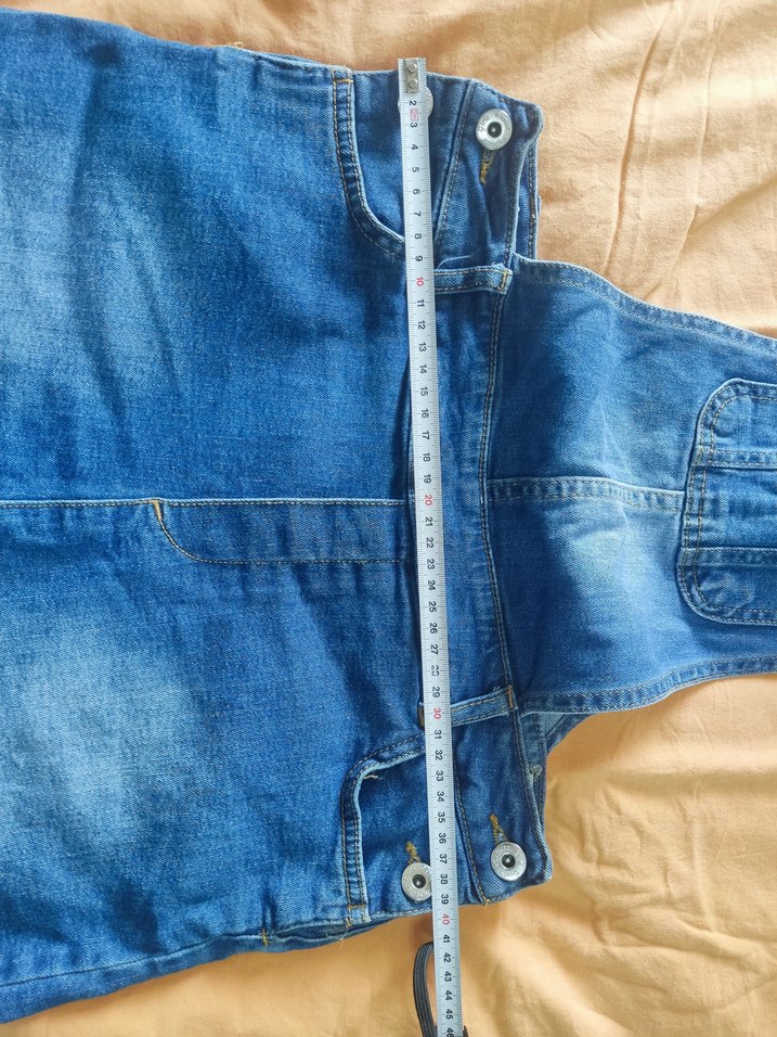 çocuk Mavi Denim Kısa Salopet - Görsel 5