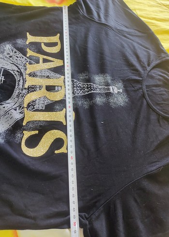 Paris Baskılı Siyah 
tunik - Görsel 3