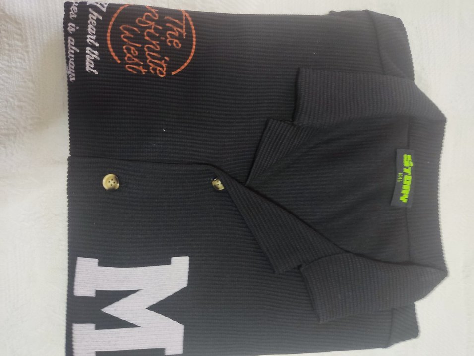 Düğmeli Siyah Erkek Kısa Kollu Gömlek - Görsel 2