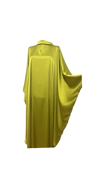 Tasarımcı Yağ yeşili Saten elbise