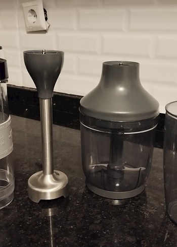 Gri Renkli Blender ve Doğrayıcı Seti