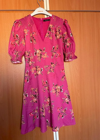 Trendyol & Milla Pembe Midi Bohem Çiçekli Elbise