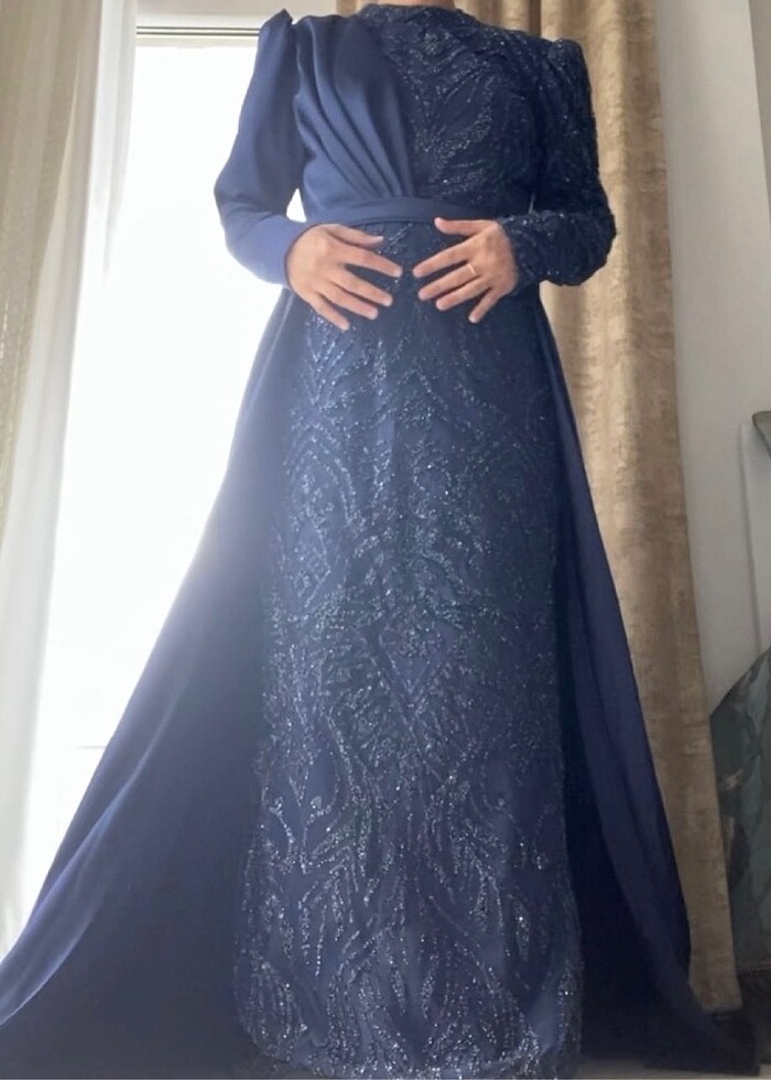 TESETTÜR SATEN TAŞLI ABİYE - Görsel 4