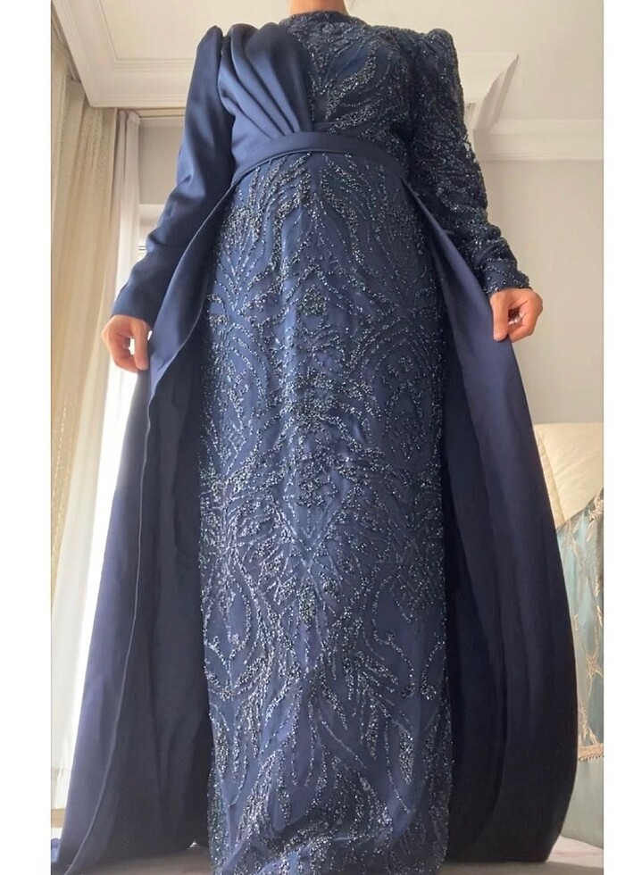 TESETTÜR SATEN TAŞLI ABİYE - Görsel 3