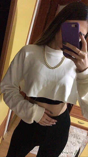 Zara Kısa Crop sweat