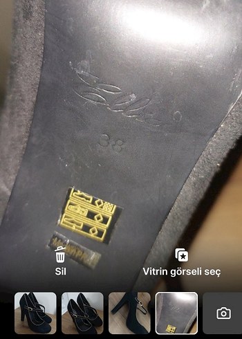 Siyah Süet Tokalı Stiletto Topuklu Kadın Ayakkabı - Görsel 4