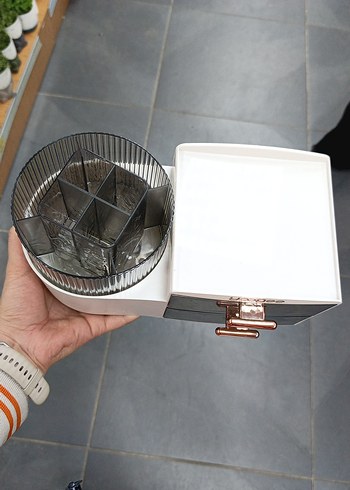 Beyaz Makyaj Organizeri Çekmeceli ve Bölmeli - Görsel 2