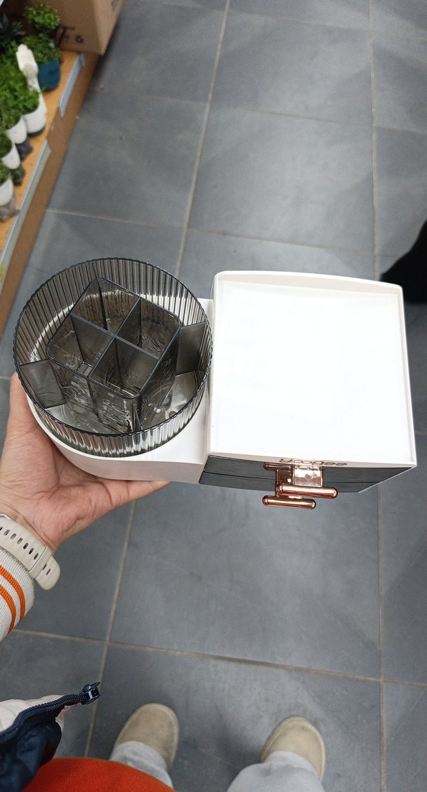 Beyaz Makyaj Organizeri Çekmeceli ve Bölmeli - Görsel 2