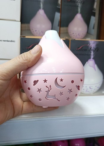 Pastel Pembe Hava Nemlendirici ve Hava Temizleyici - Görsel 2